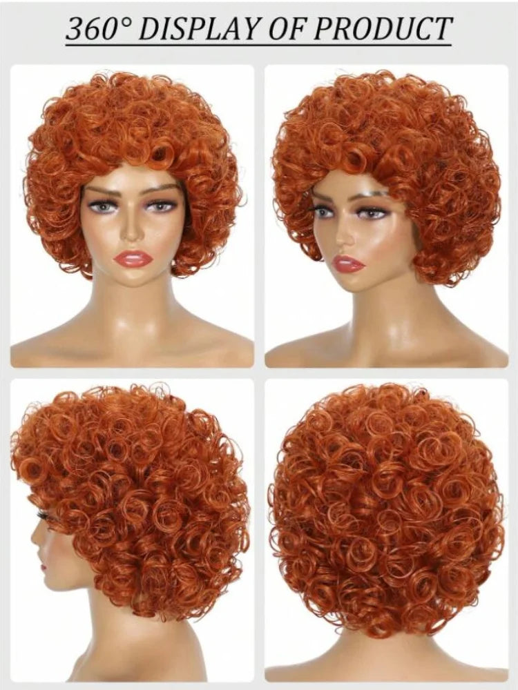 Short Curly Synthetic Hair Wig with Natural Look for Daily Wear - 1