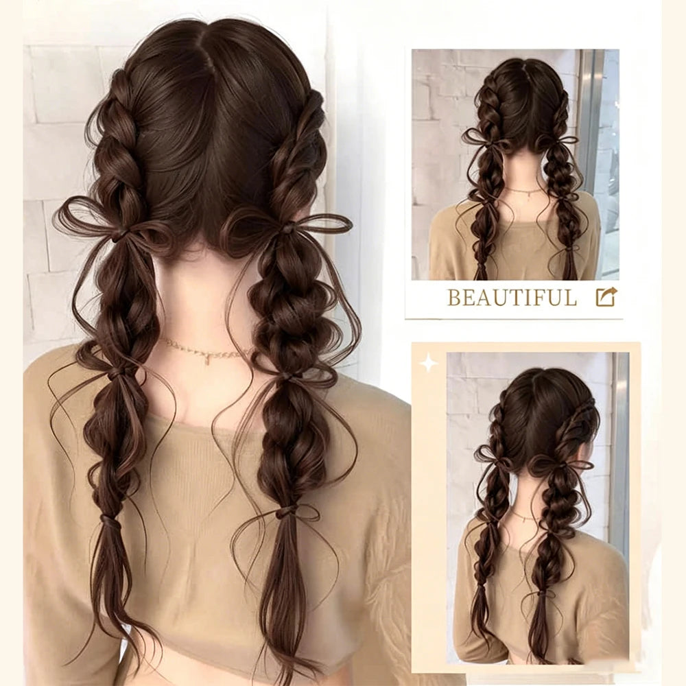 Braided Bow Ponytail Extensions for Stylish Daily Hairstyles - 5