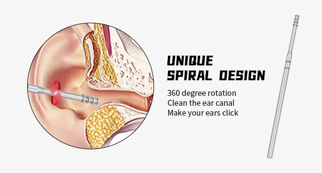 Professional Stainless Steel Ear Wax Removal Cleaning Tool Kit