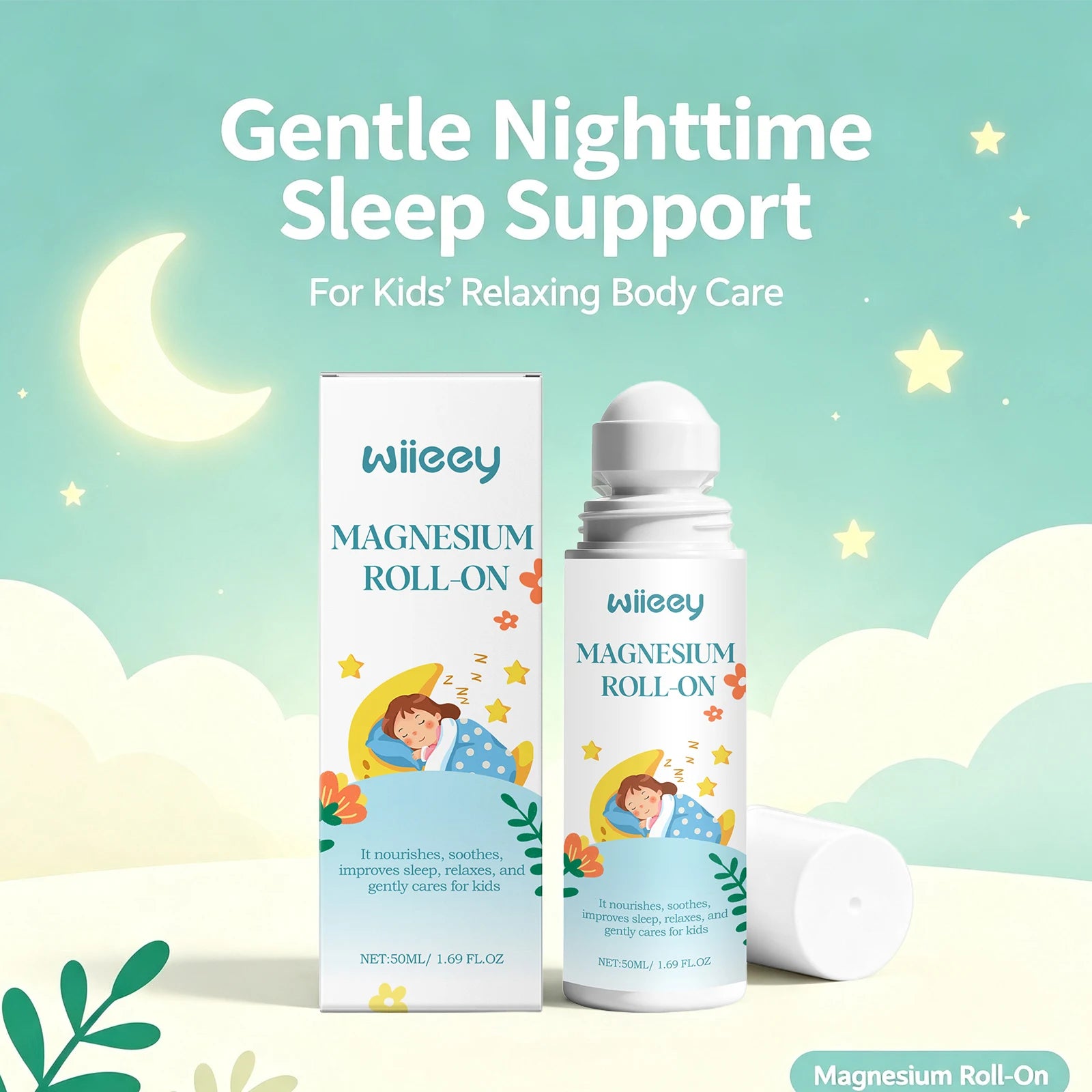 Magnesium Roll-On for Kids Restful Sleep and Body Relaxation - 5