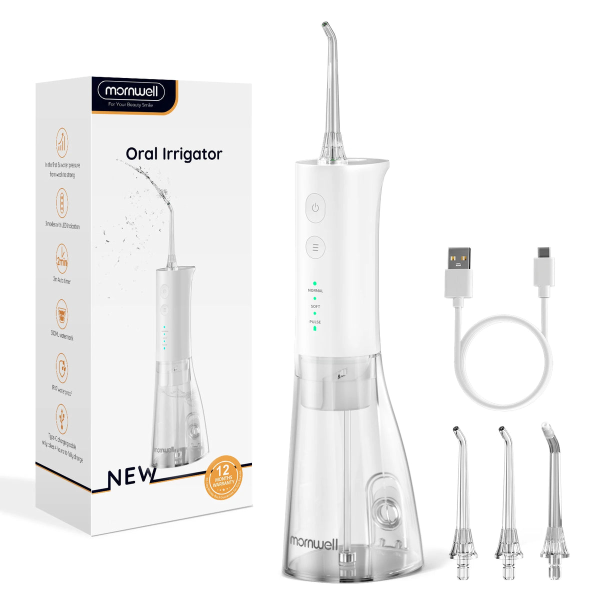 Portable Rechargeable Electric Oral Water Flosser for Deep Teeth Cleaning