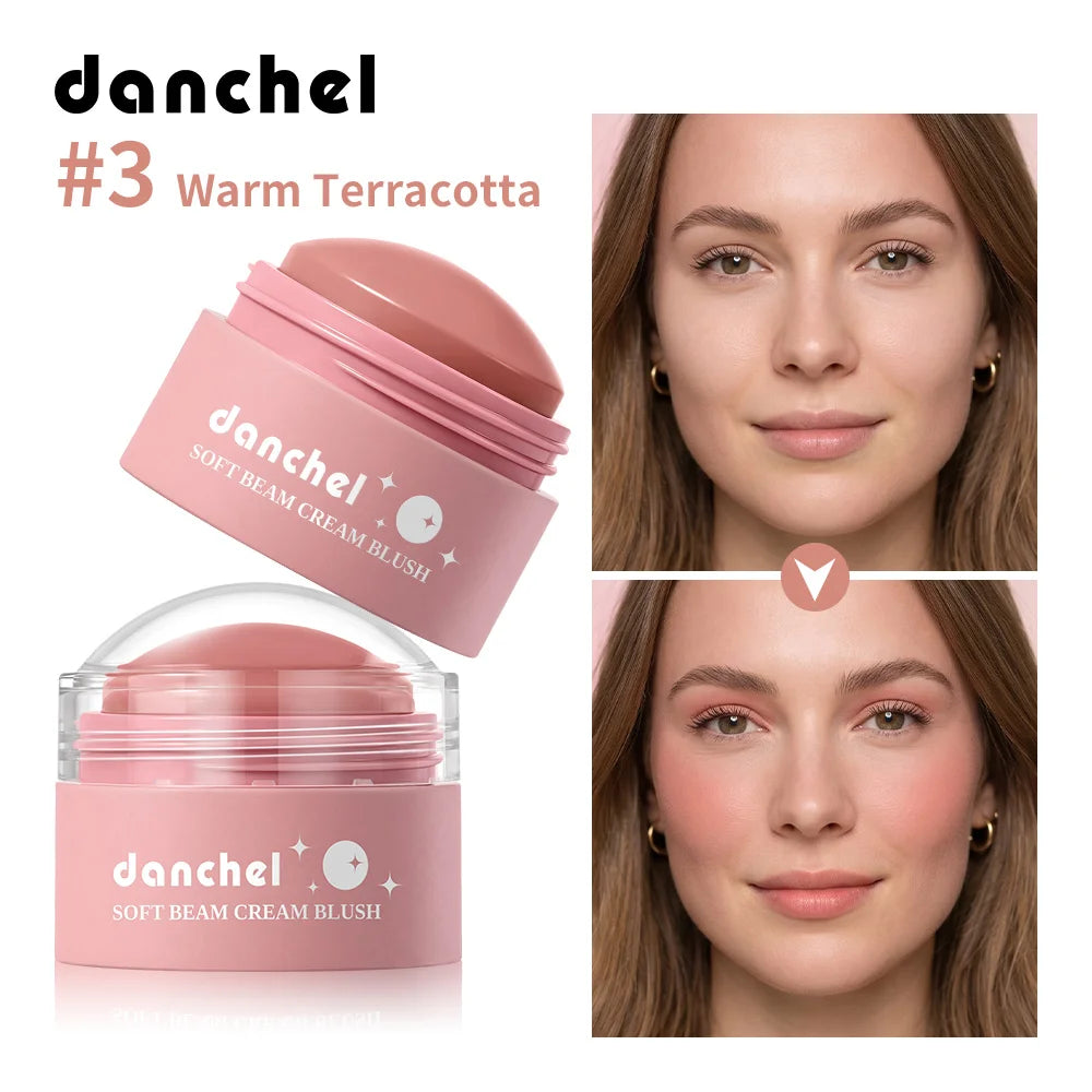 Long-Lasting Soft Cream Blush for Cheeks, Lips, and Eyes