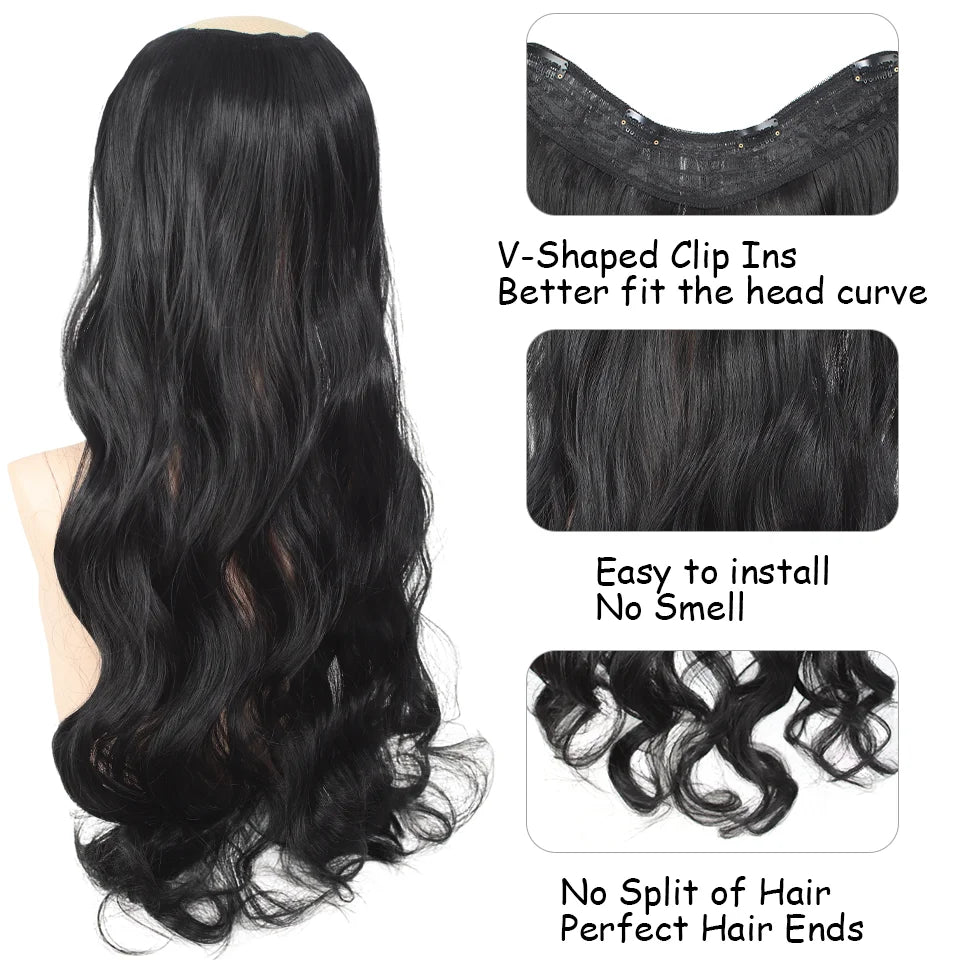 24 Inch Wavy Clip-In Hair Extensions for Instant Volume - 2