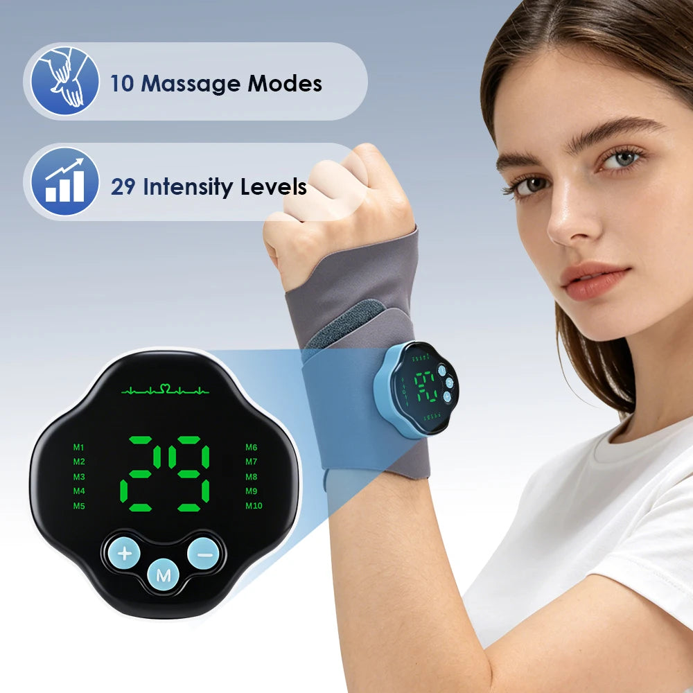 Electric Microcurrent Wrist Massager for Pain Relief and Support - 7