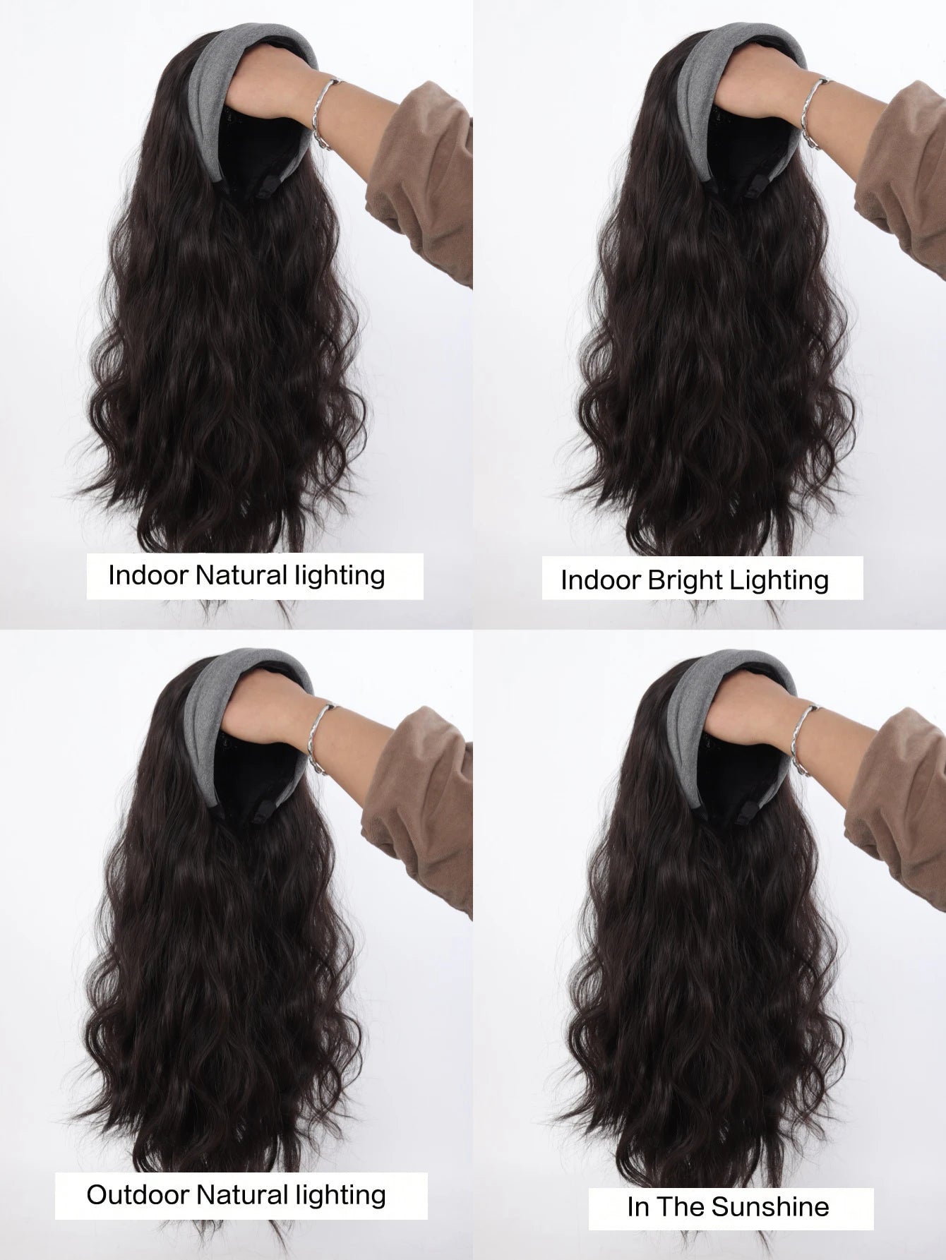 Long Wavy Headband Hair Extension for Instant Voluminous Natural Hair - 16