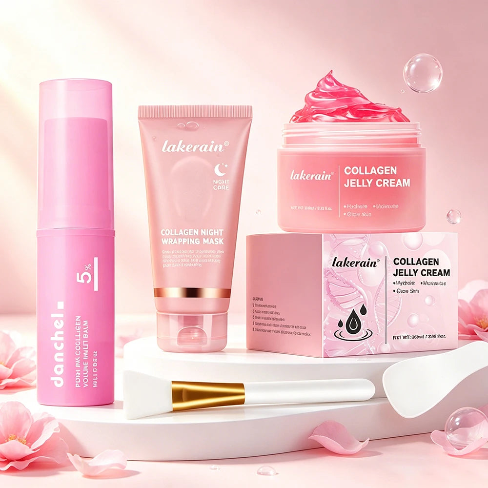 Collagen Hydrating Skincare Kit for Deep Facial Moisture and Firming