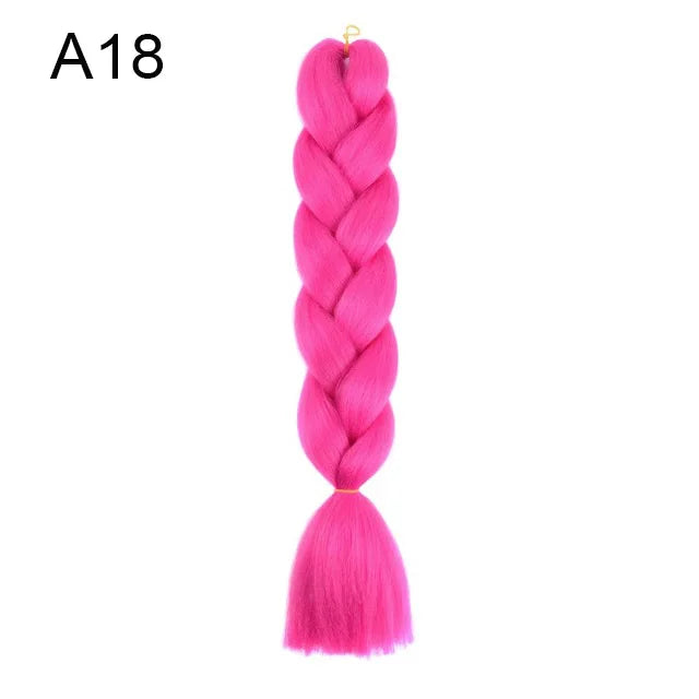 Colorful Synthetic Pre-Stretched Braiding Hair Extensions for Women