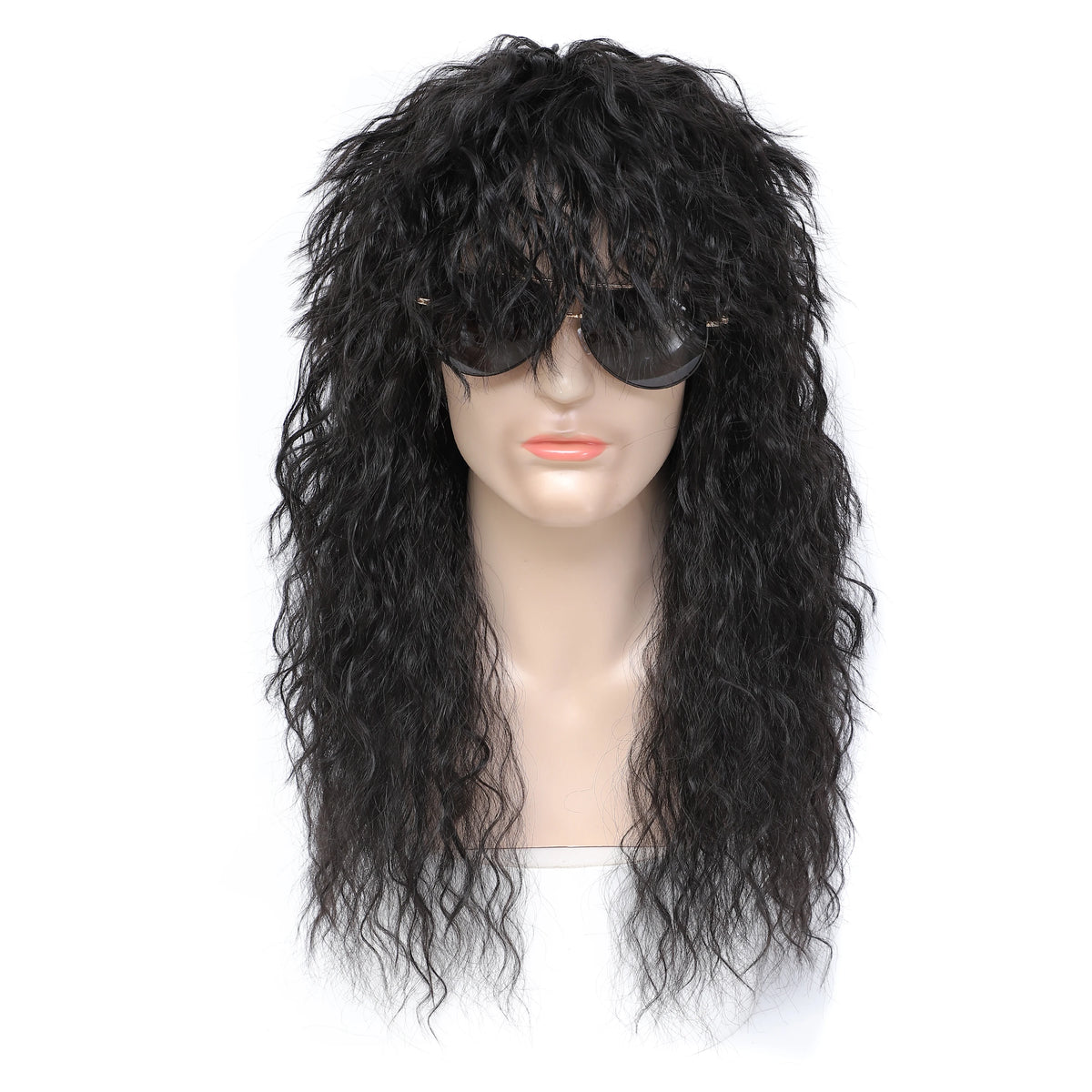 Long Wavy Black Costume Wig for Halloween Parties and Cosplay Events