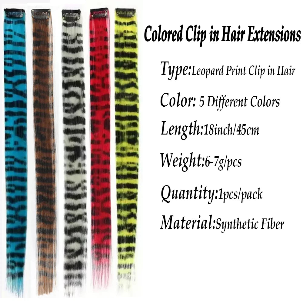 Stripe Printed Clip-In Hair Extensions for Parties and Daily Wear - 4