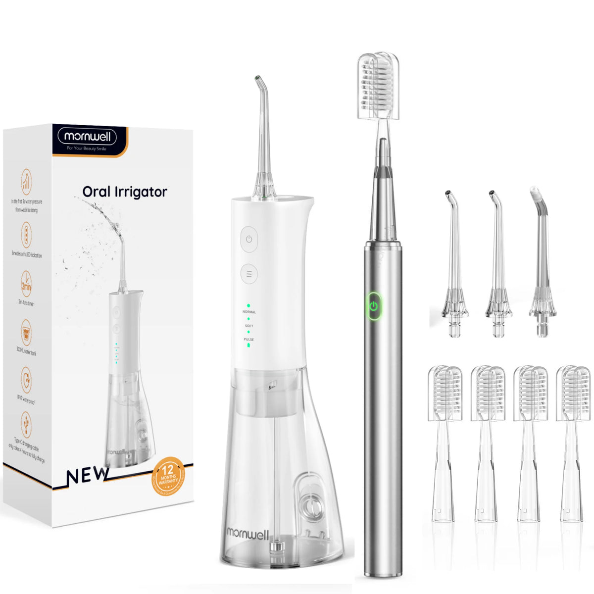 Portable Water Flosser and Electric Toothbrush Dental Hygiene Kit