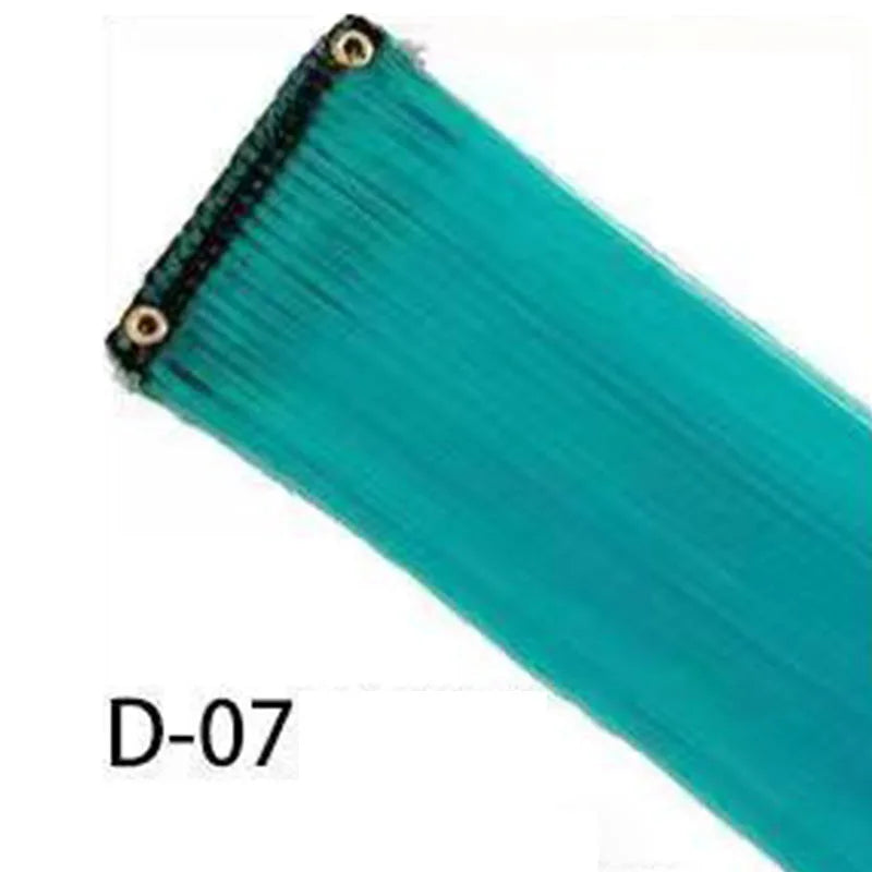 10-Piece Colorful Clip-In Hair Highlights for Parties