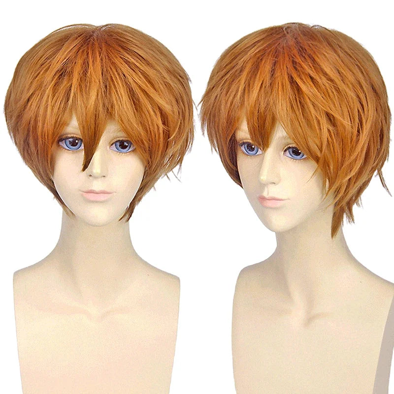 Short Curly Cosplay Wig with Bangs for Costume Parties and Daily Wear