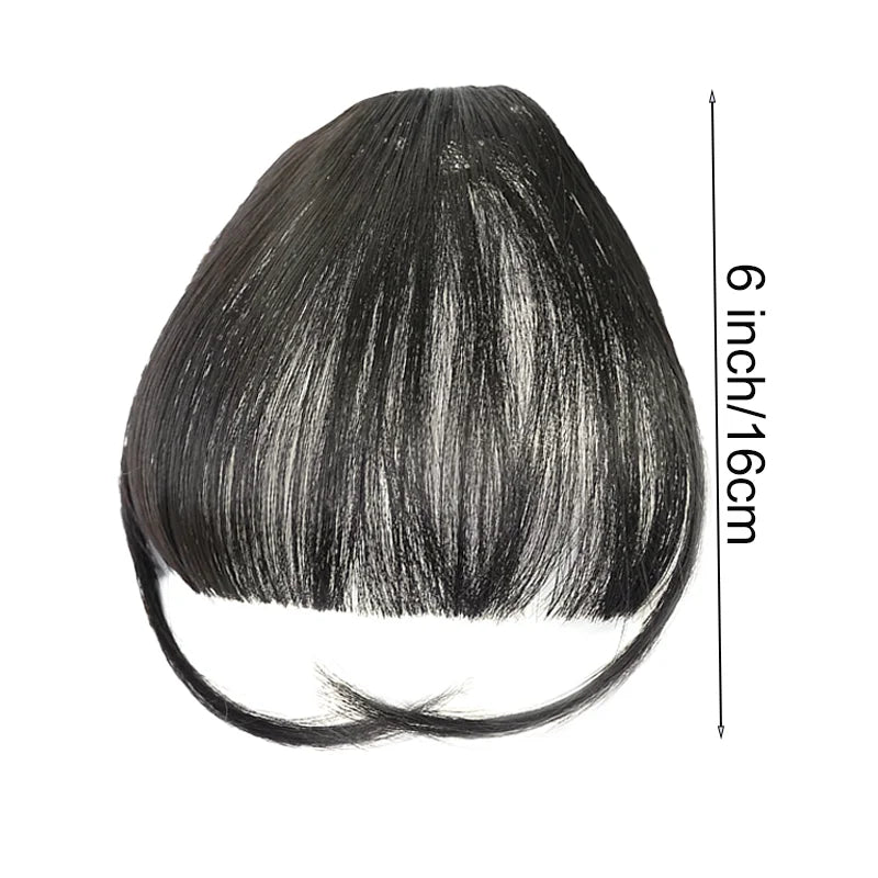 Clip-In Synthetic Wispy Bangs Hair Extension with Temples - 4