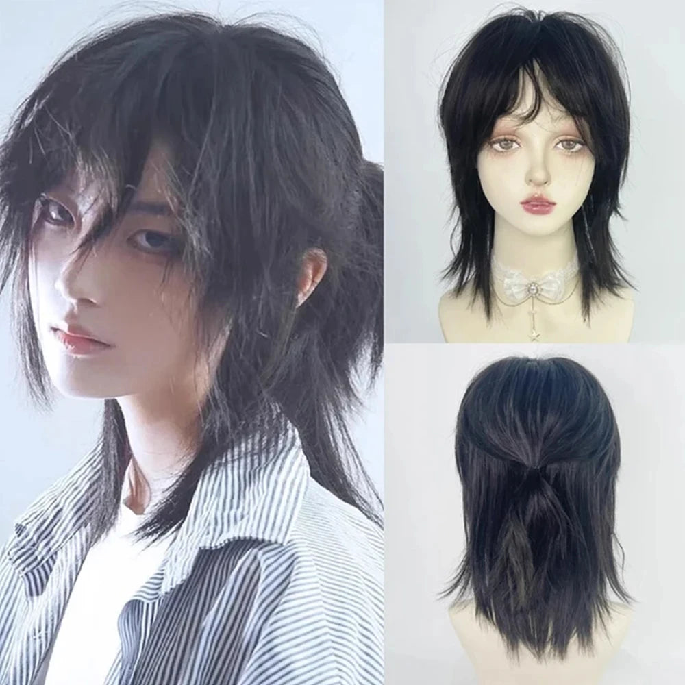 Long Wavy Ginger Synthetic Wig with Bangs - 50
