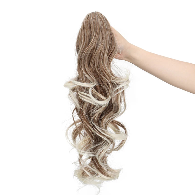 16-Inch Wavy Curly Claw Ponytail Extension for Instant Volume - 14