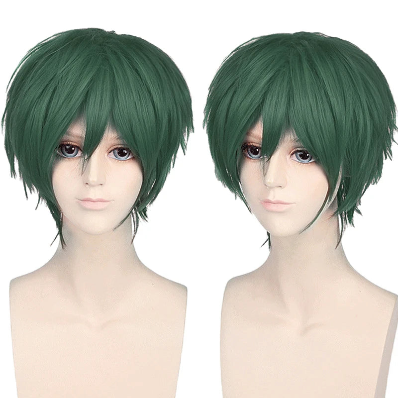 Short Curly Cosplay Wig with Bangs for Costume Parties and Daily Wear - 6