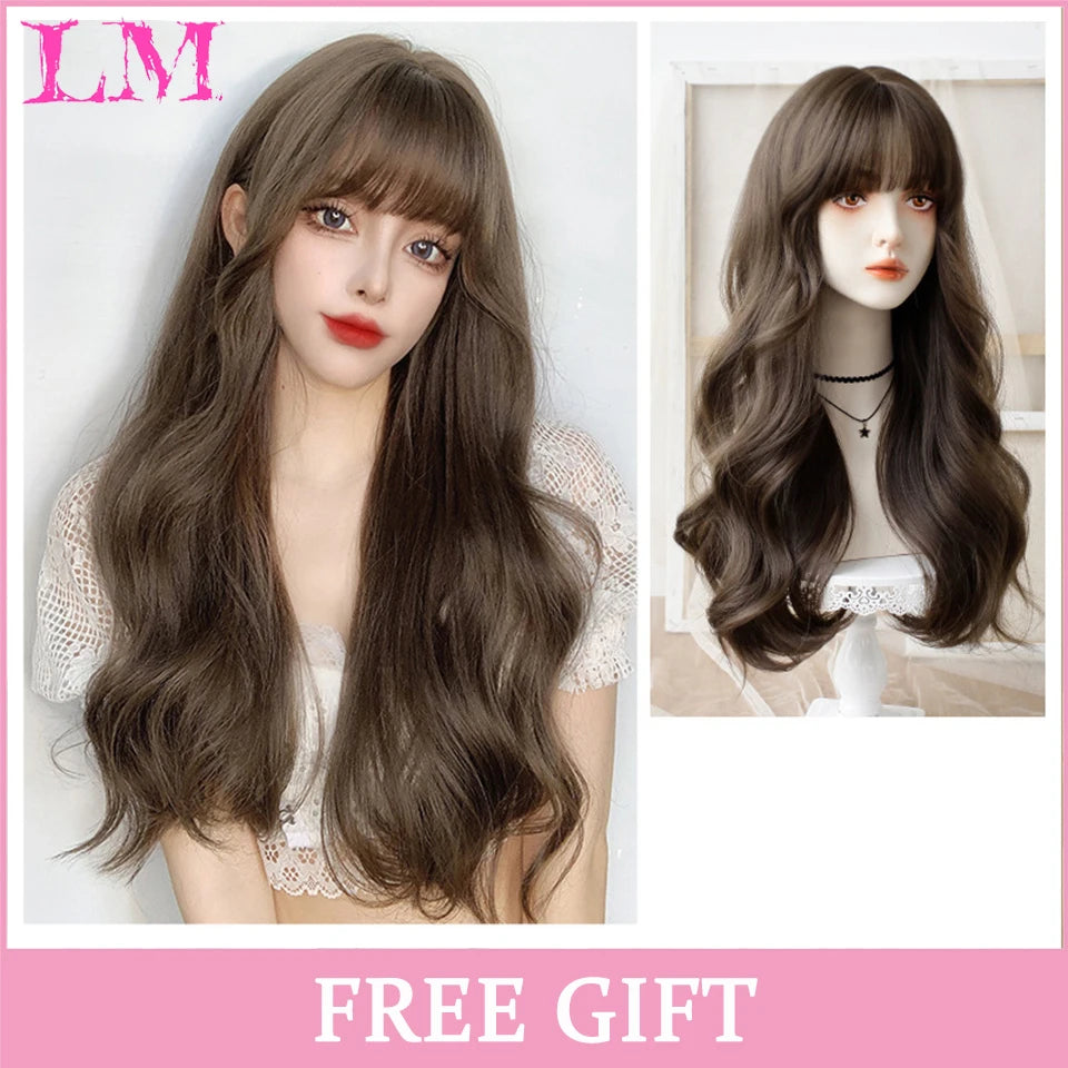 24-Inch Long Pink Cosplay Wig for Costumes