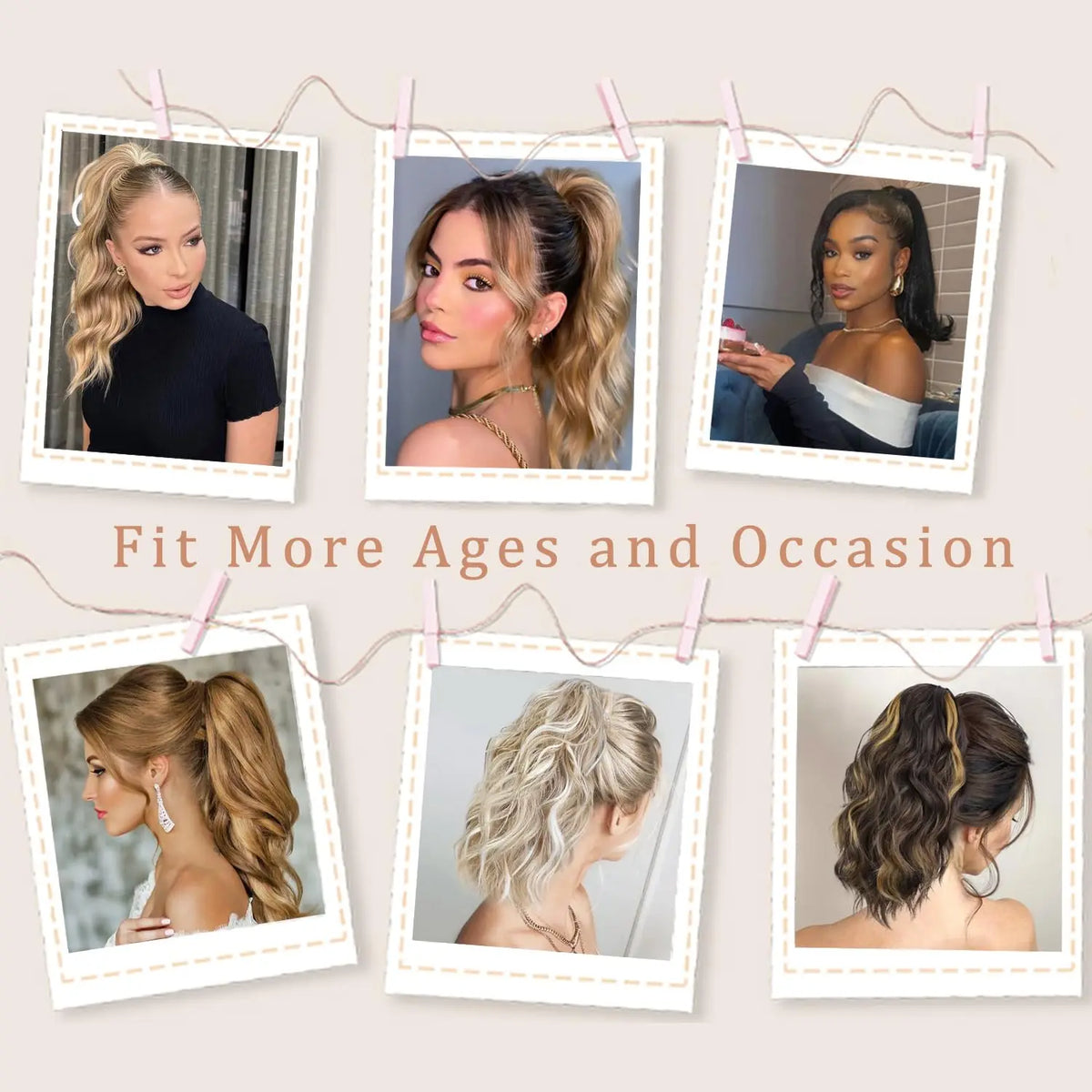 Wavy Claw Clip Ponytail Extension for Instant Volume and Hairstyle