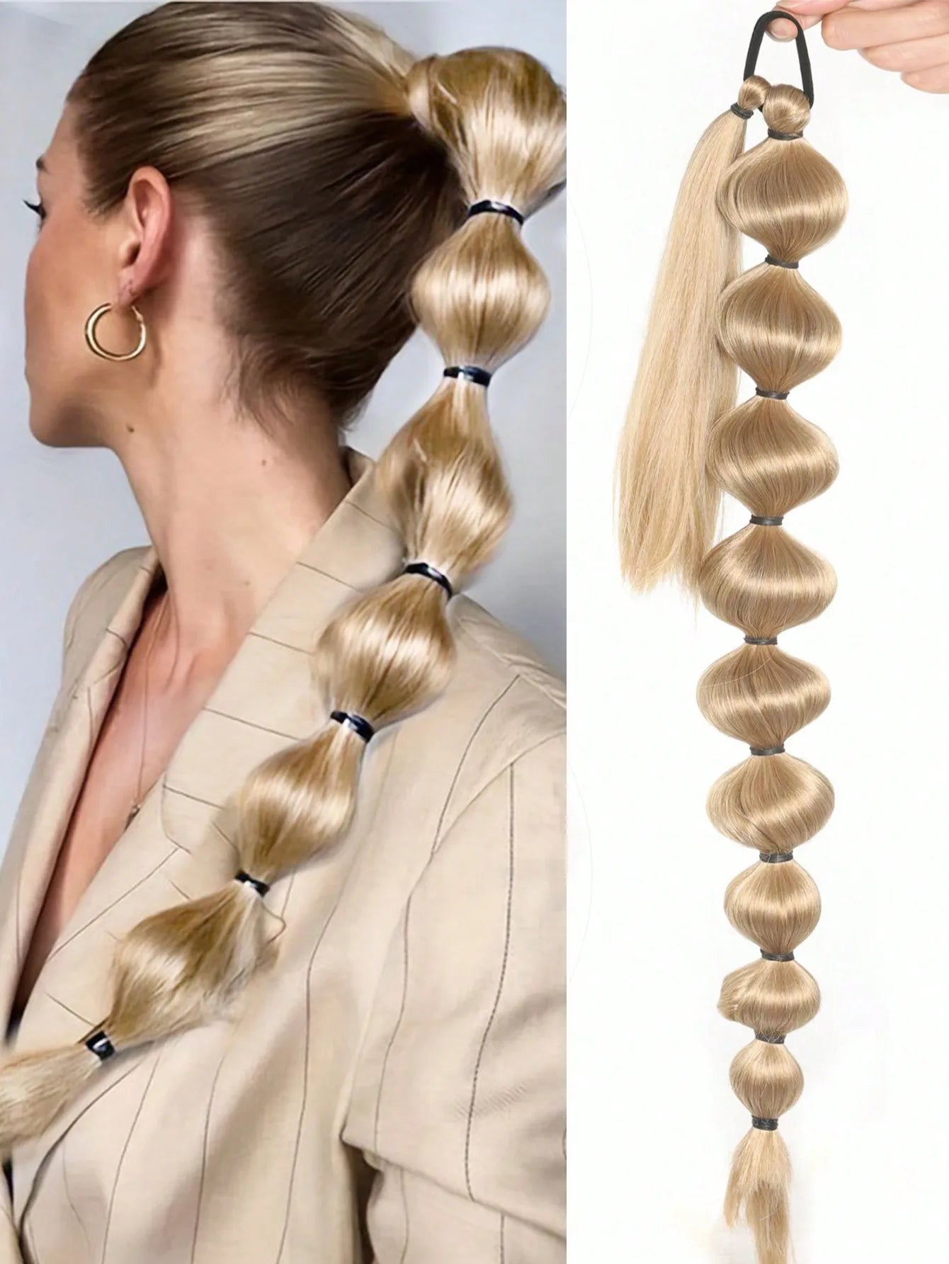 Synthetic Bubble Ponytail Hair Extension for Instant Volume - 20