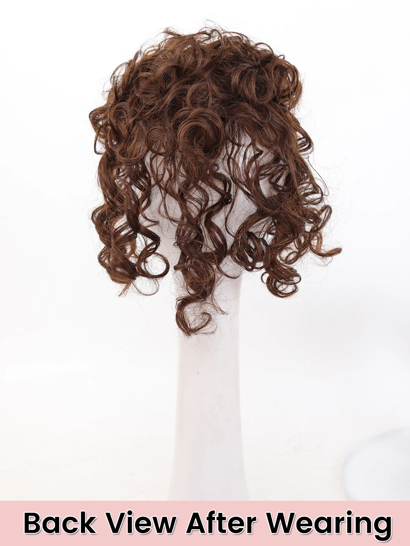 Short Curly Clip-In Hair Topper for Thinning Hair - 14