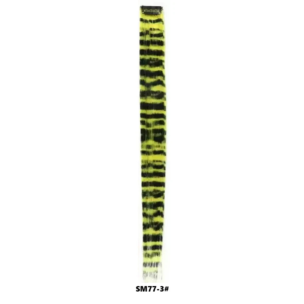 Stripe Printed Clip-In Hair Extensions for Parties and Daily Wear - 12