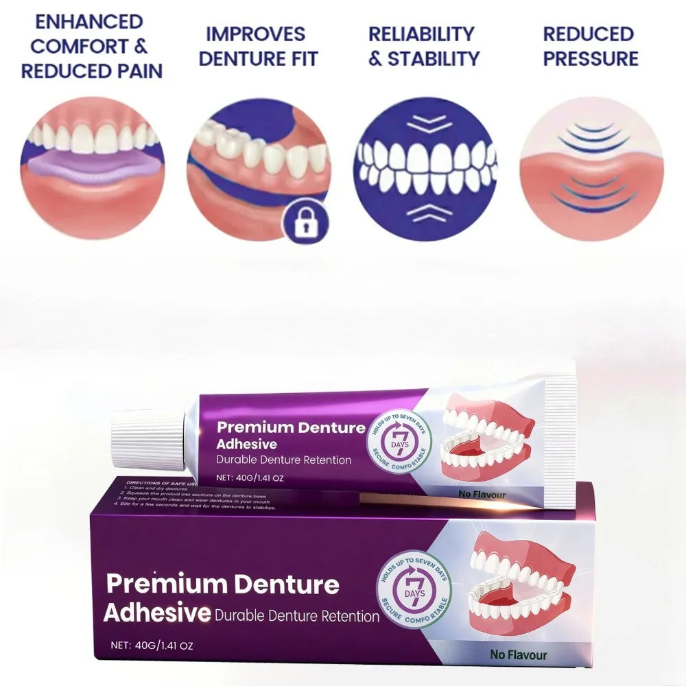 Thermoplastic Denture Adhesive for Secure Long Lasting Hold and Comfort