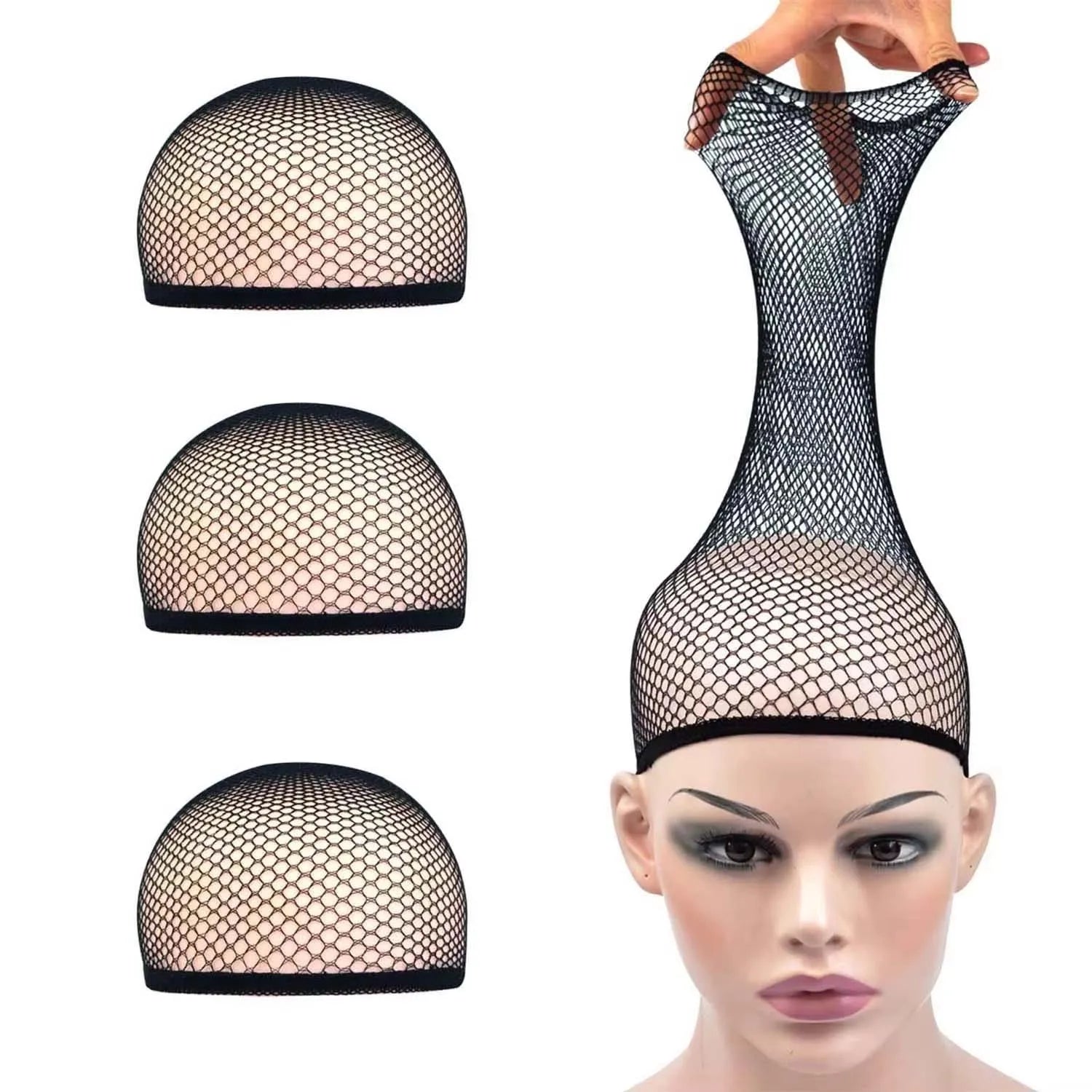 Breathable Elastic Mesh Wig Cap for Secure Hair Styling - 13