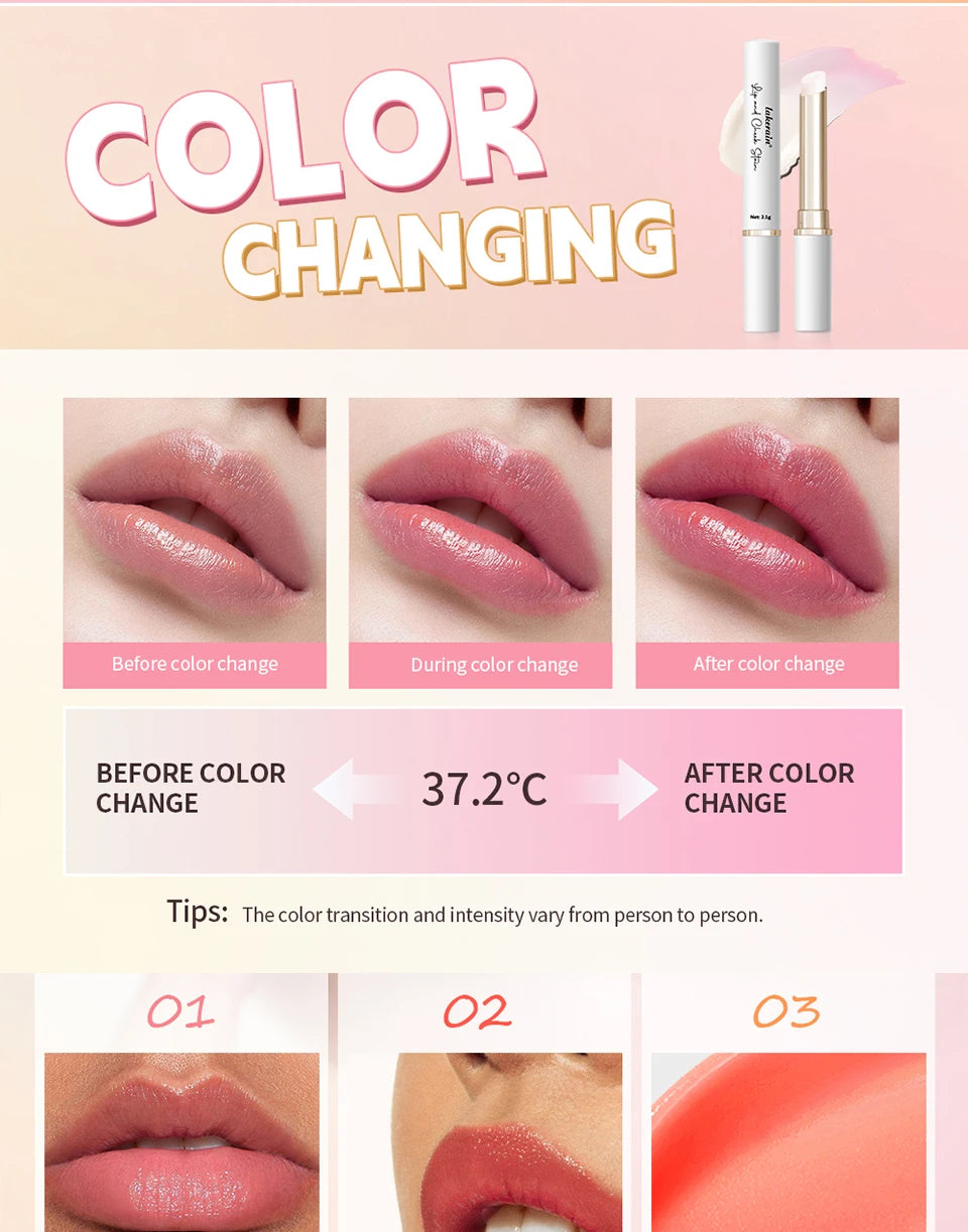 pH-Activated Color-Changing Lip and Cheek Stain for Natural Glow - 11