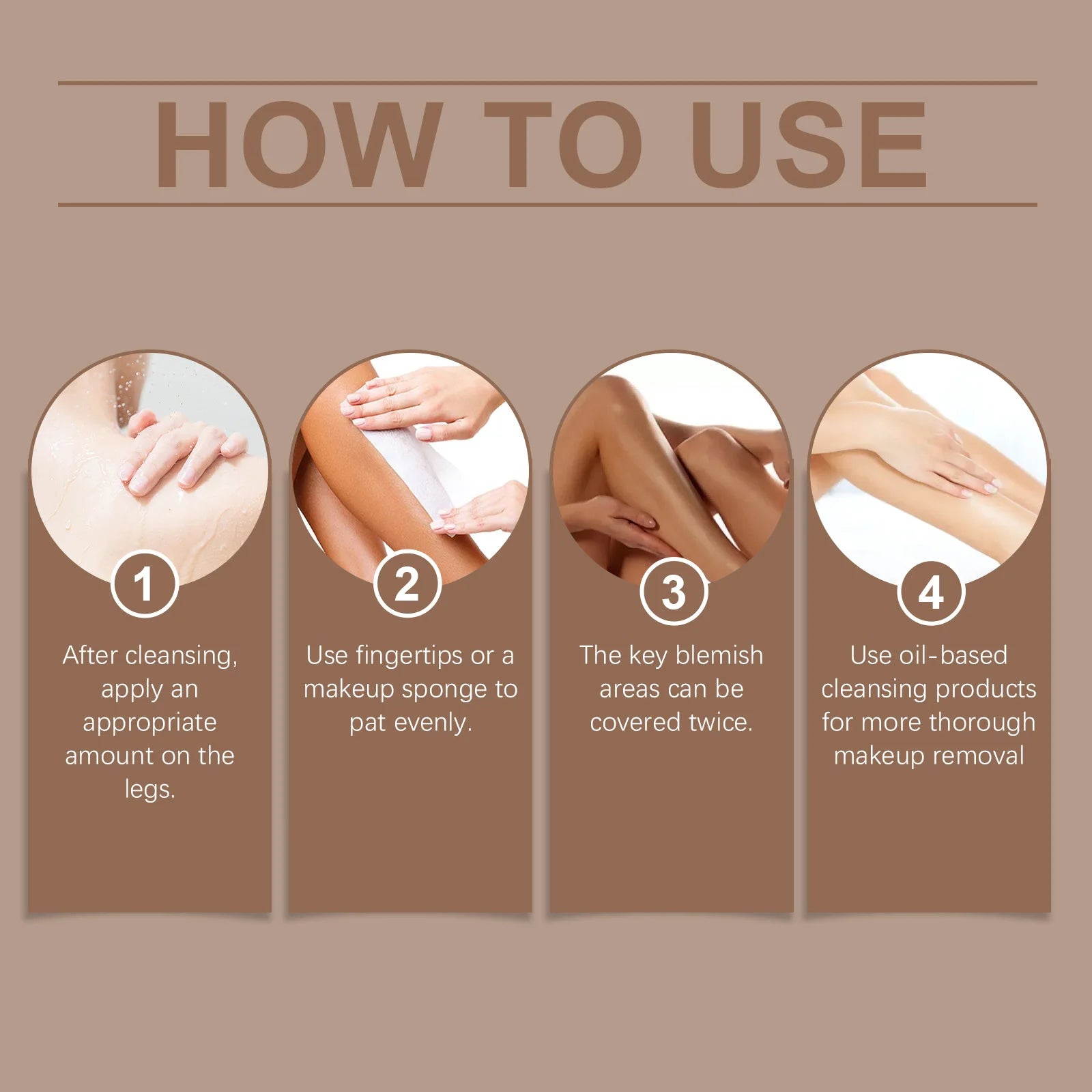 Waterproof Leg Makeup Concealer for Scars and Varicose Veins - 13