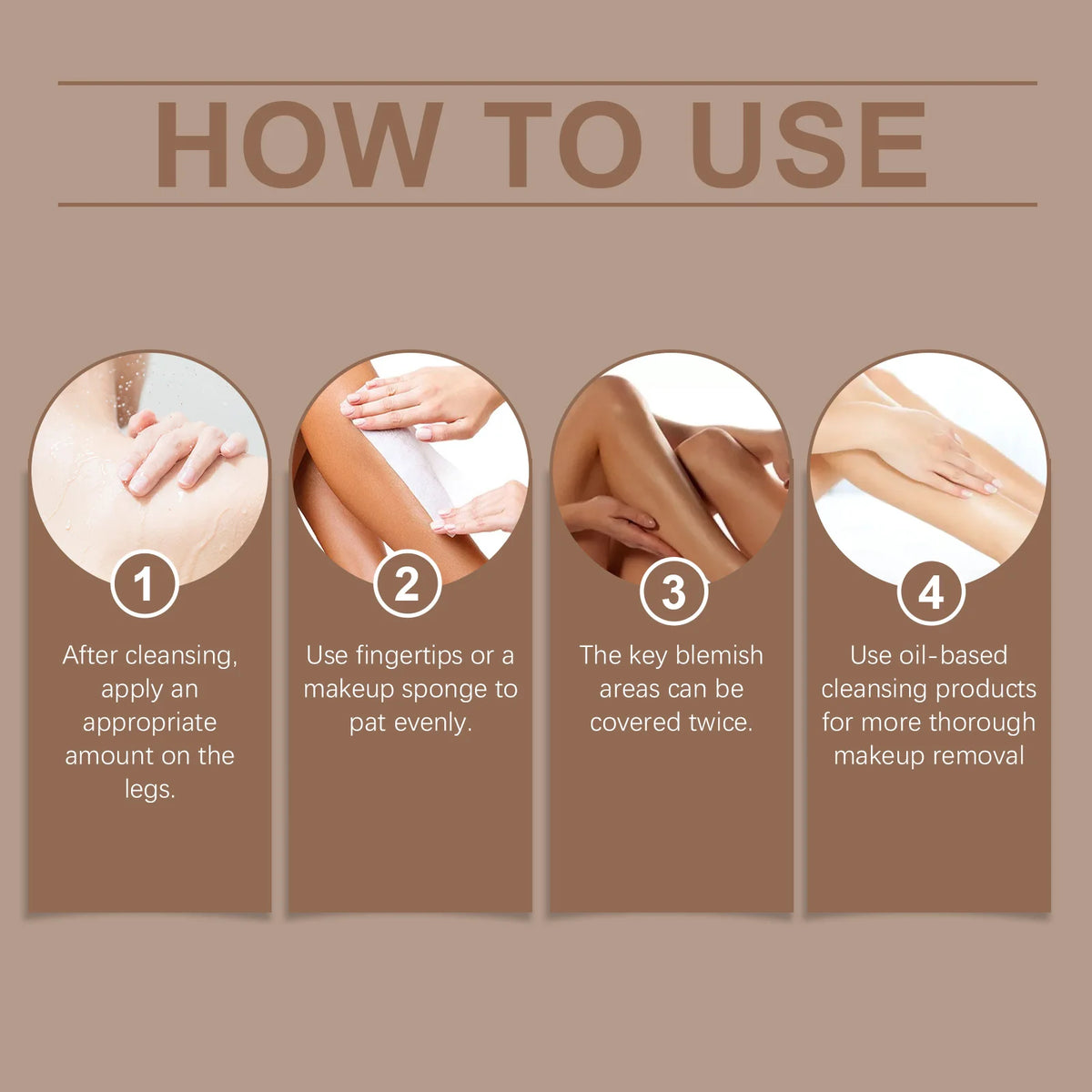 Waterproof Leg Makeup Concealer for Scars and Varicose Veins