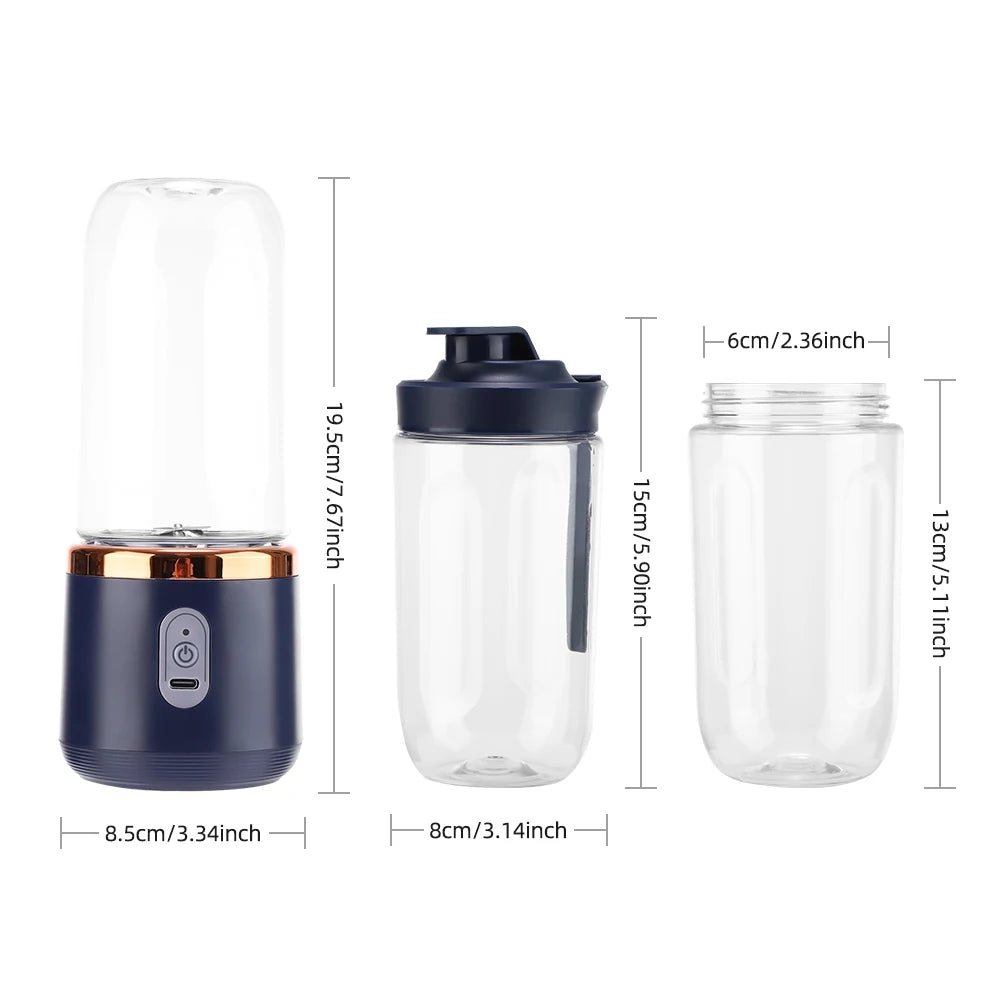 Portable Wireless Electric Juicer Cup for Fresh Fruit Smoothies - 11