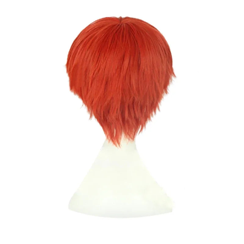 Short Red Anime Cosplay Wig for Costume Parties - 4