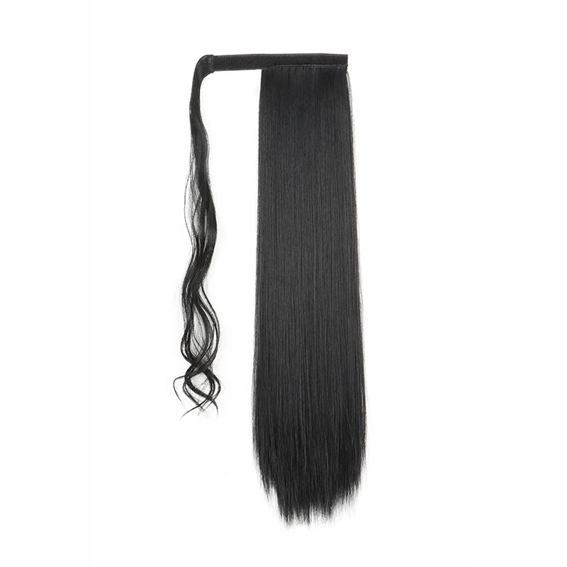 Long Straight Wrap Around Ponytail Clip-In Hair Extension for Women