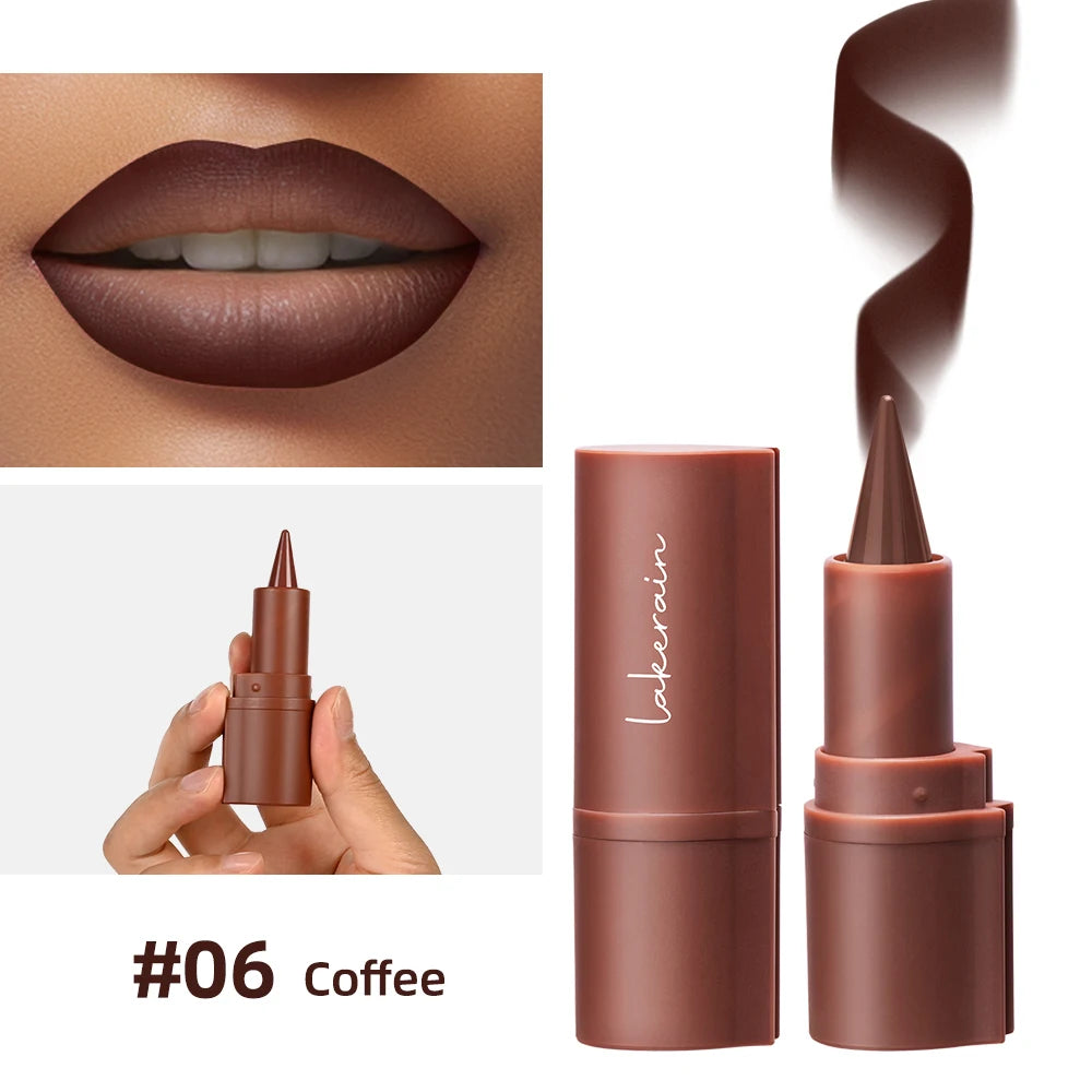 2-in-1 Waterproof Matte Lipstick and Lip Liner Crayon for All-Day Wear