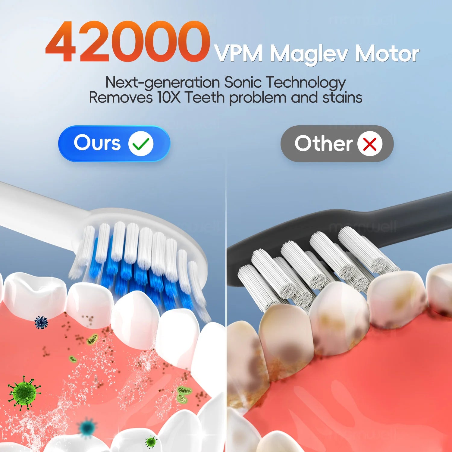 Rechargeable Sonic Electric Toothbrush for Deep Cleaning and Whitening - 3