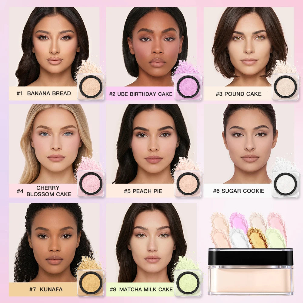 Matte Finish Loose Baking and Setting Powder for Flawless Long-Lasting Wear