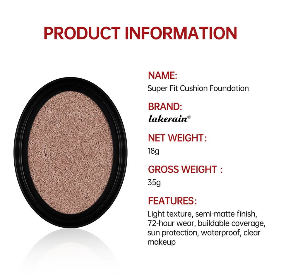 Long-Lasting Waterproof Cushion Foundation Refill for Flawless Skin