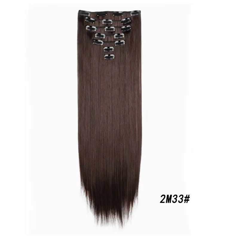 Straight Clip-In Hair Extensions for Instant Length and Volume