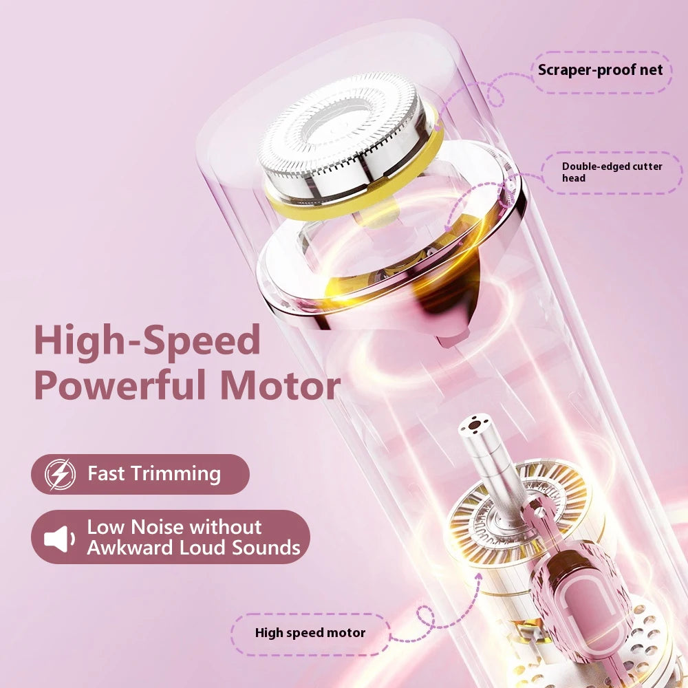 Dual-Head Painless Electric Body and Bikini Hair Trimmer for Women
