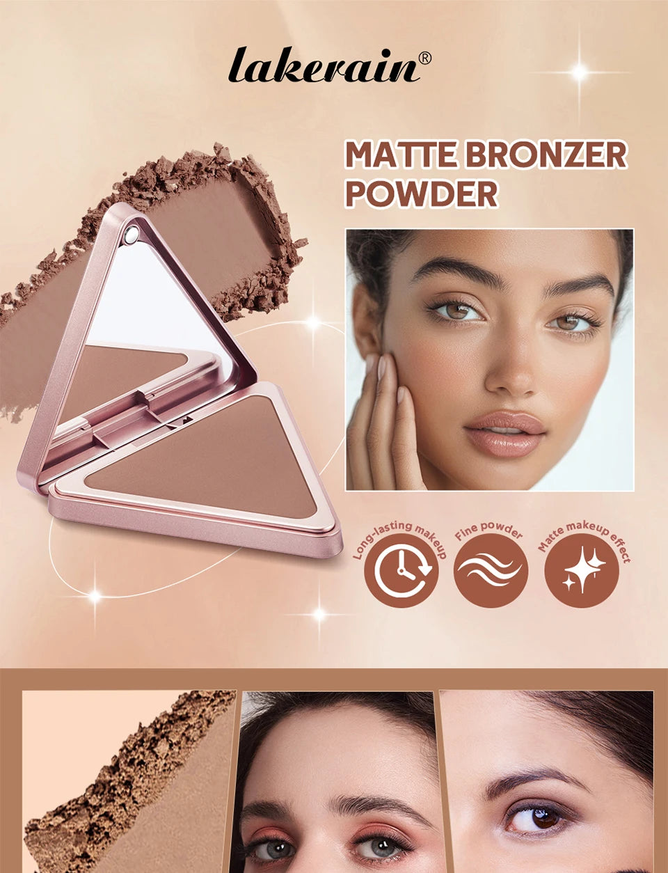 Long-Lasting Matte Bronzer Powder for Smooth Face Contouring - 7