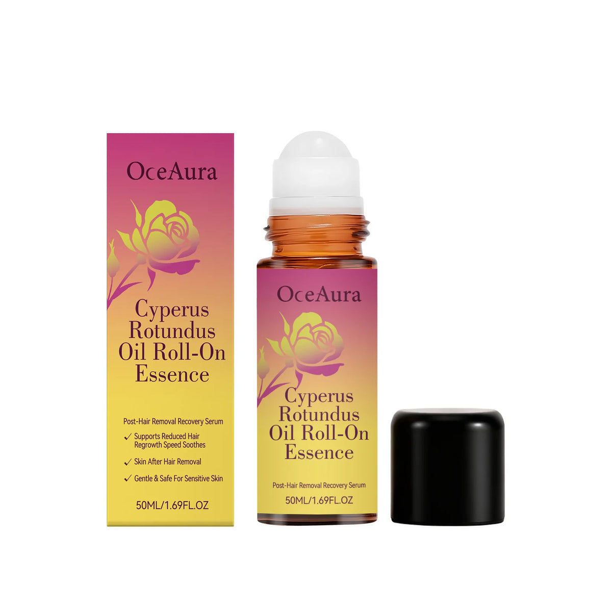 Soothing Roll-On Oil Essence for Skin Recovery After Hair Removal