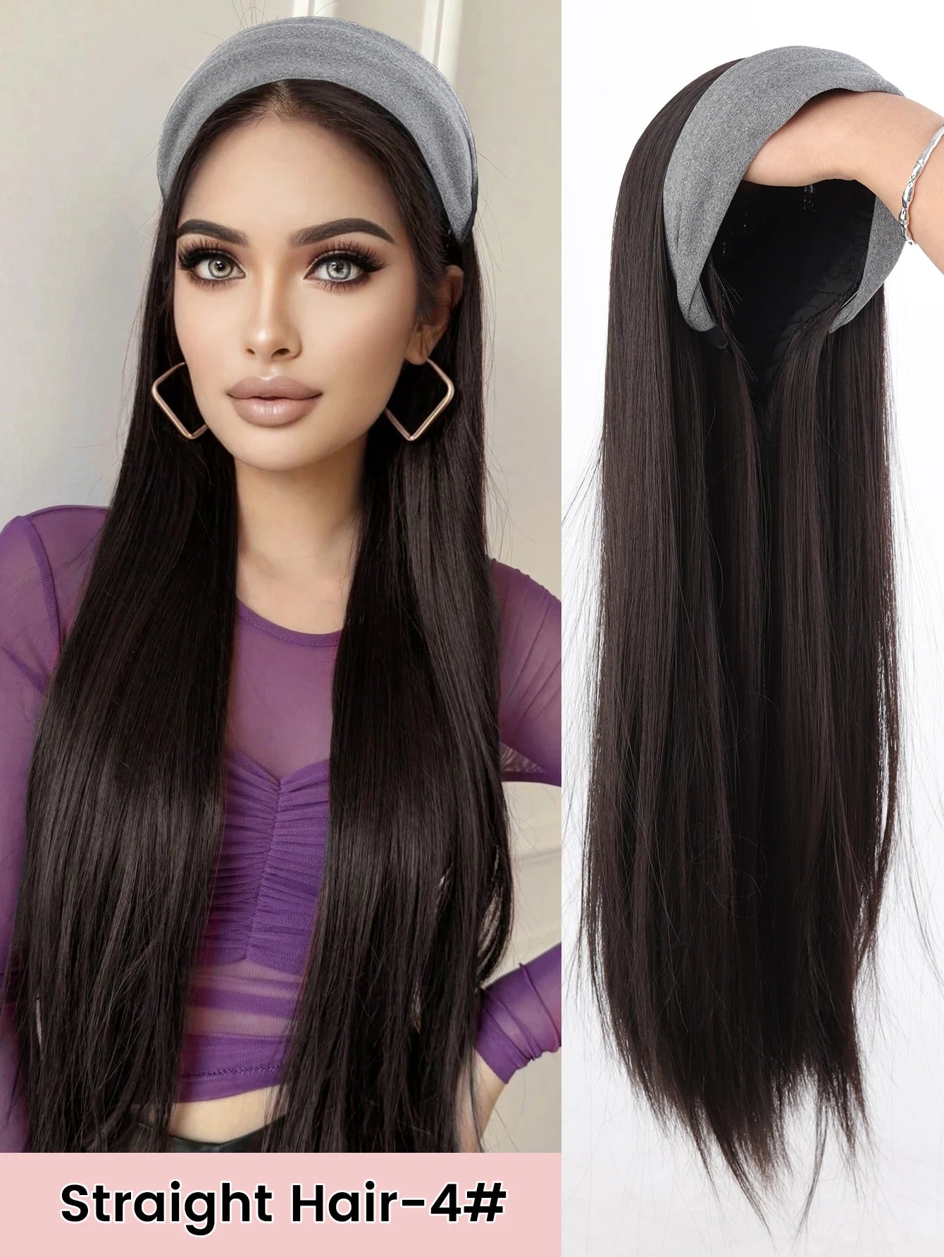 Long Wavy Headband Hair Extension for Instant Voluminous Natural Hair - 25