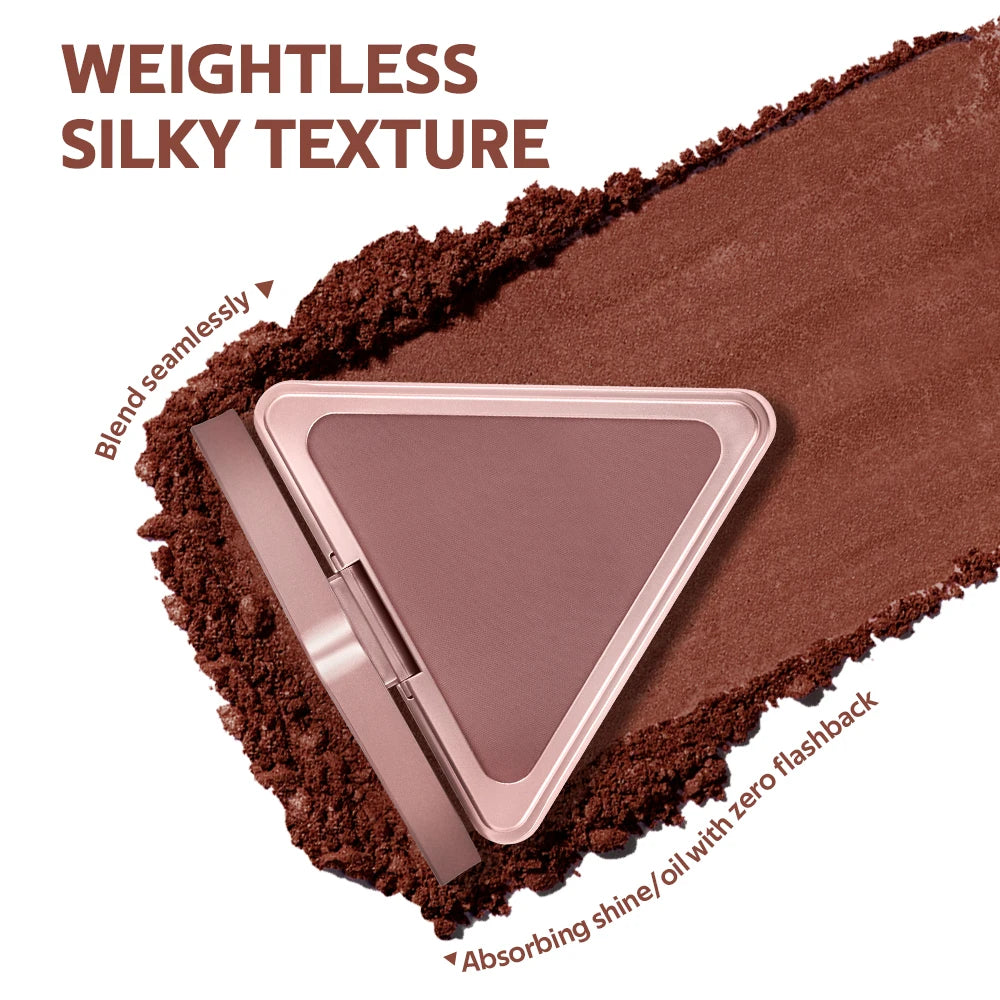 Long-Lasting Matte Bronzer Powder for Face Contouring and Shading
