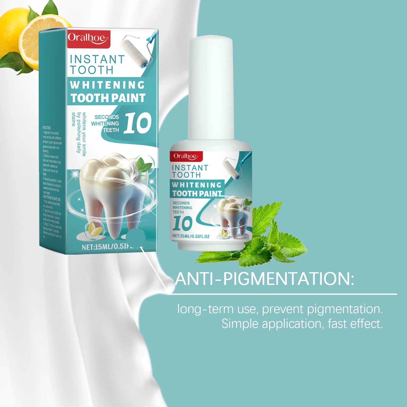 Instant Teeth Whitening Paint for Brighter Smile and Stain Removal - 10