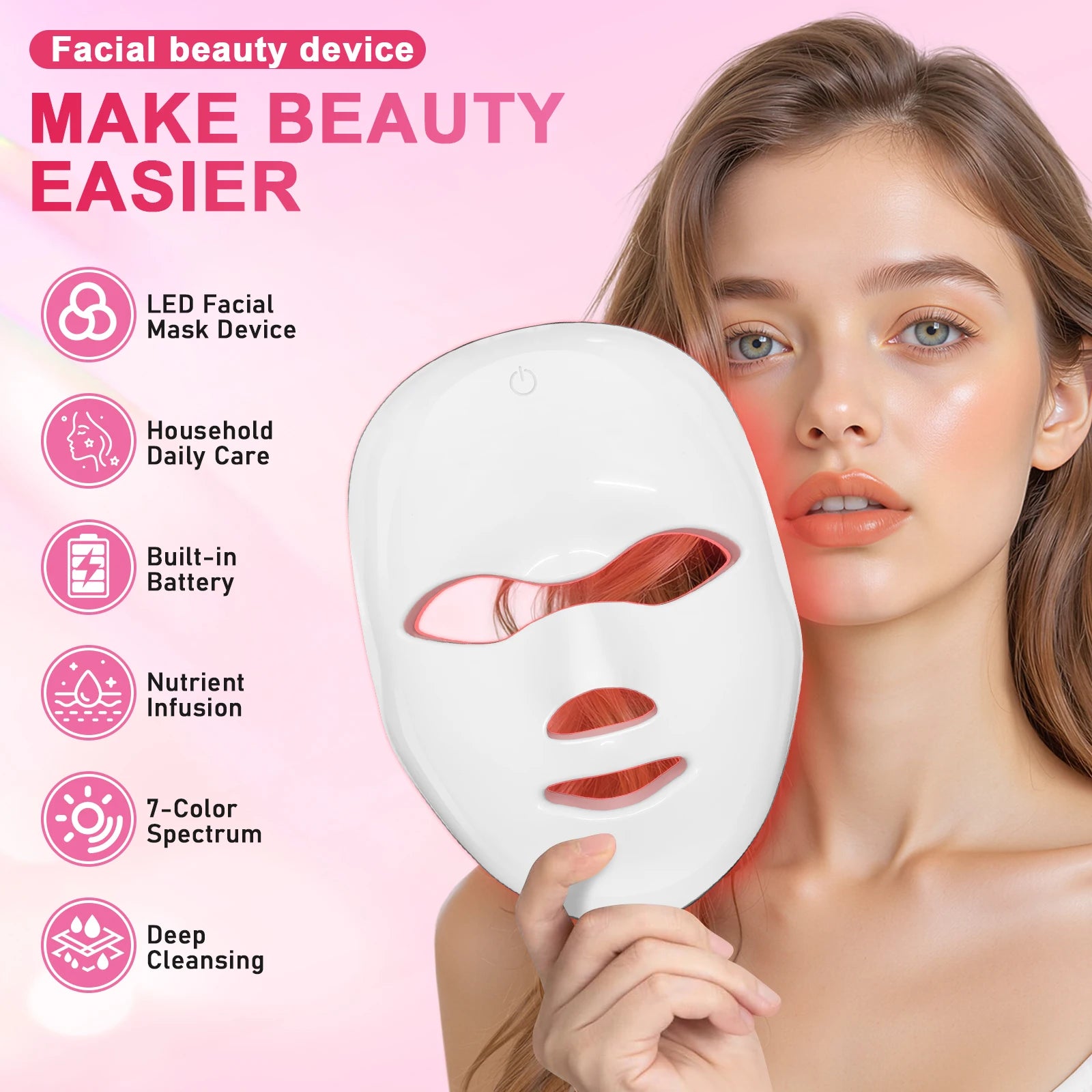 7-Color LED Photon Facial Mask for Skin Rejuvenation and Anti-Aging - 2
