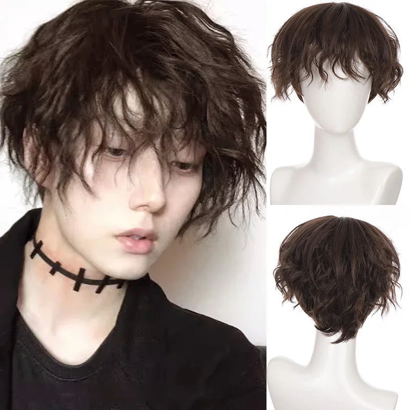 Short Curly Natural Look Wig for Men