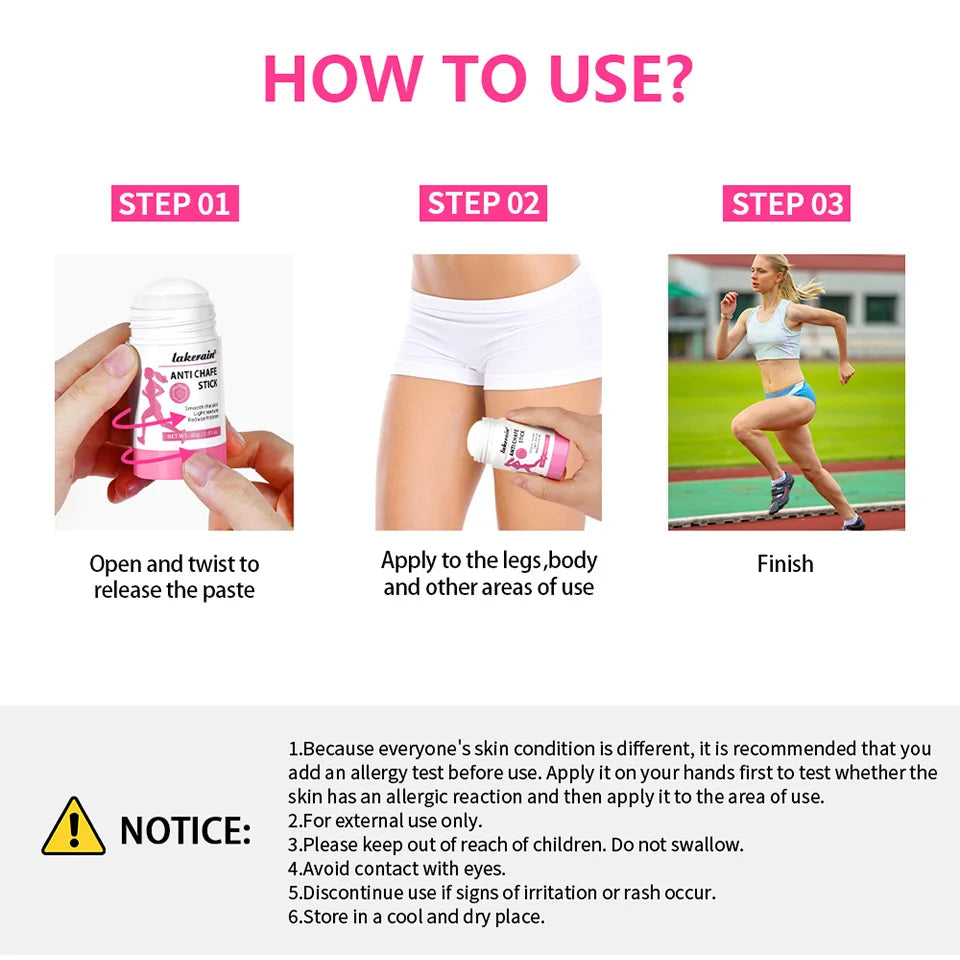 Anti-Chafing Friction Relief Balm Stick for Skin Protection - 15