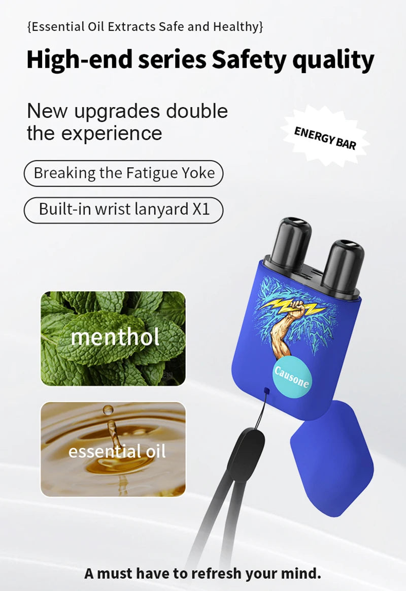 Double Hole Nasal Aromatherapy Inhaler for Refreshing Energy and Focus - 8
