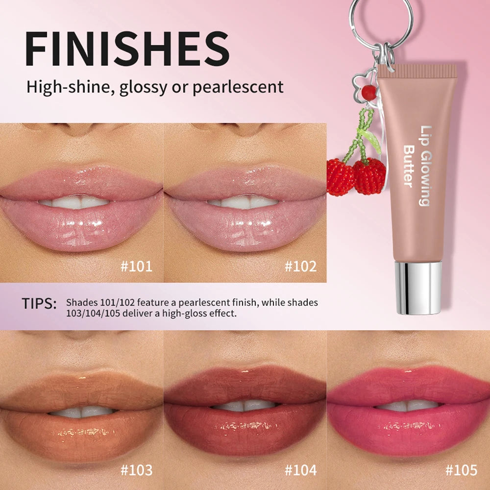 Hydrating Lip Gloss with Keychain for Long-Lasting Moisture and Shine
