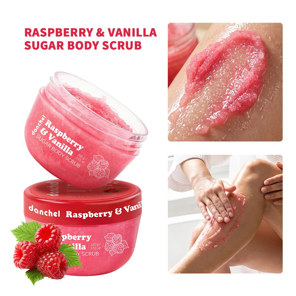 Raspberry Vanilla Sugar Body Scrub for Smooth and Hydrated Skin